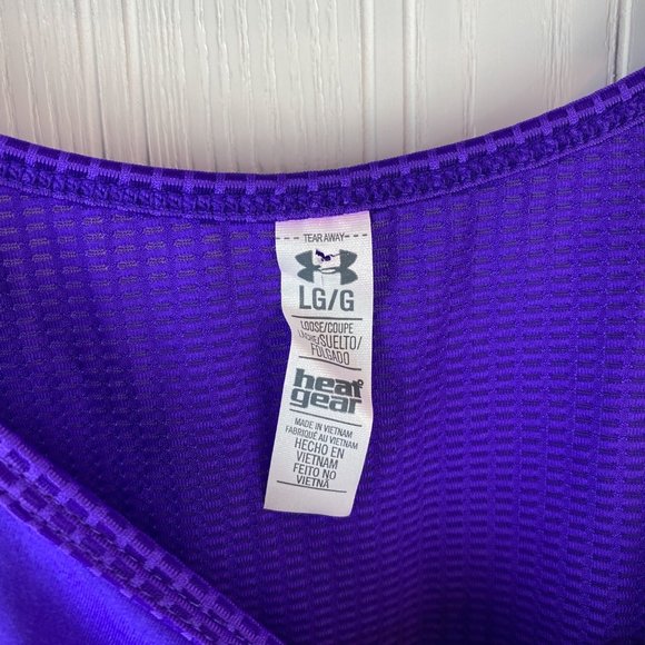 Under Armor Tank Heat Gear Loose Purple Size Large NWT - Picture 5 of 6
